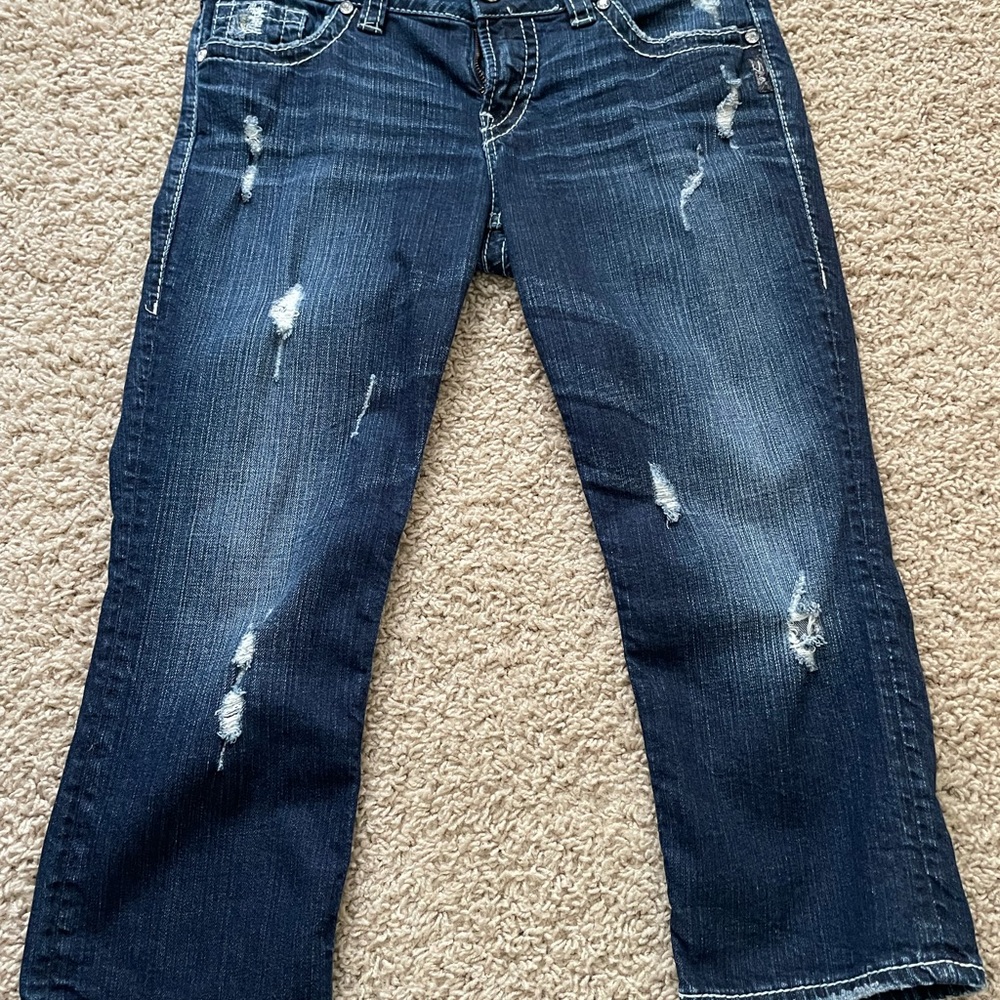 Silver Capris Size 30
